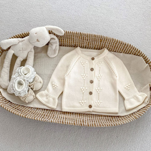 Autumn New Arrival Baby Kids Girls Comfortable Solid Color Jacquard