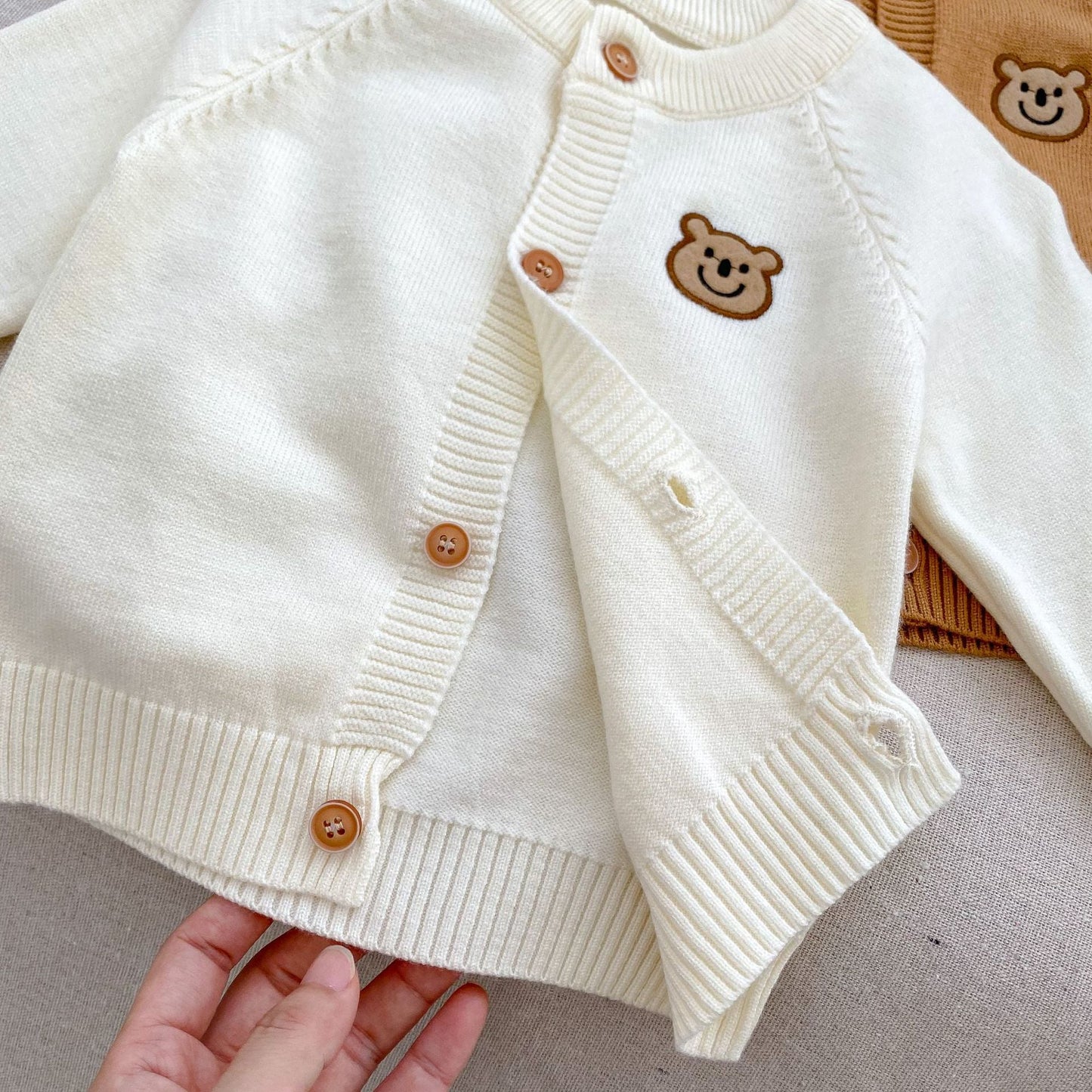 Arrival Baby Kids Unisex Comfortable Teddy Embroidery Pattern Knitted